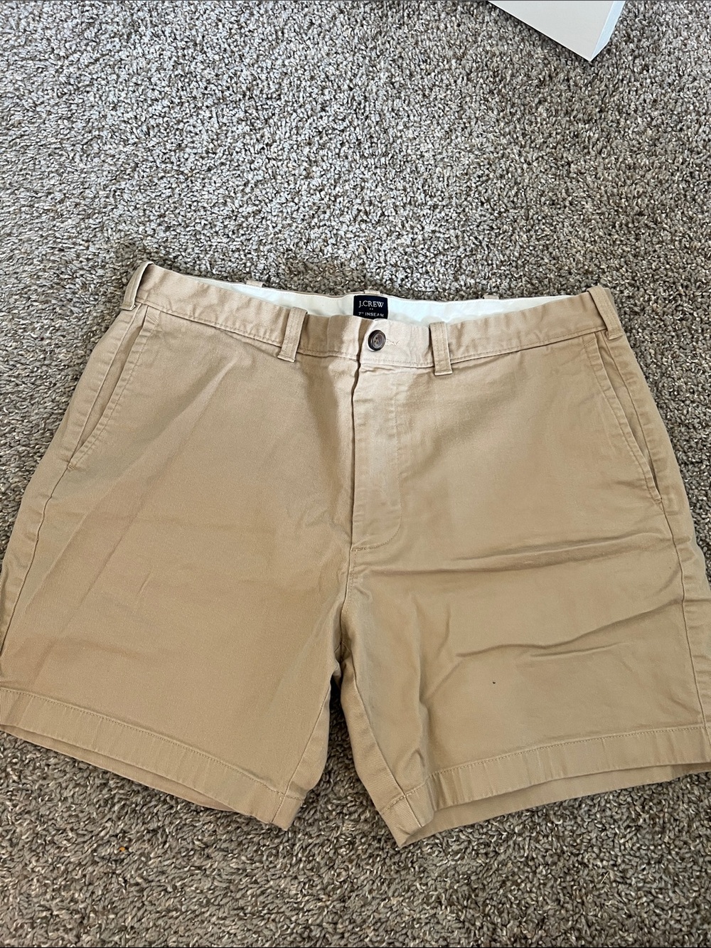 J Crew 7” chinos khaki 38